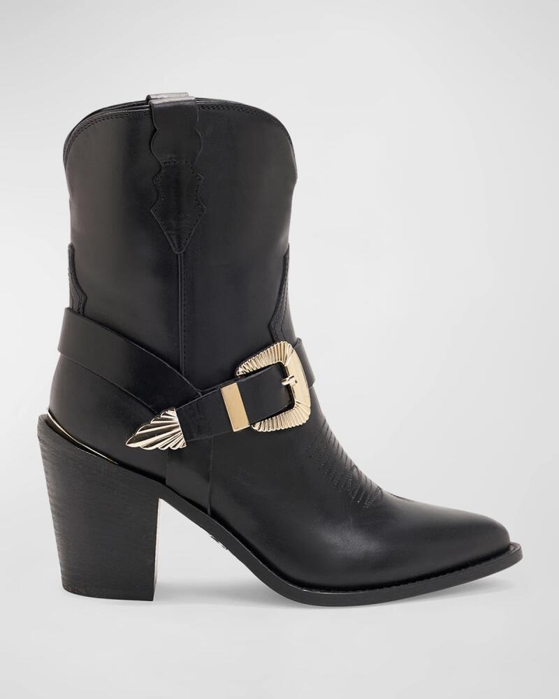 Partlow Charlotte Leather Buckle Western Booties Cover