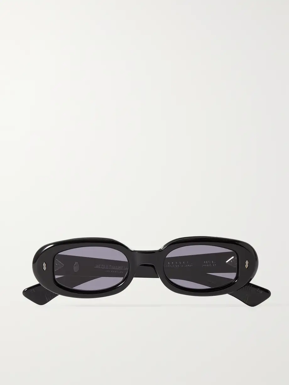 Jacques Marie Mage - Besset Small Oval-frame Acetate Sunglasses - Black Cover