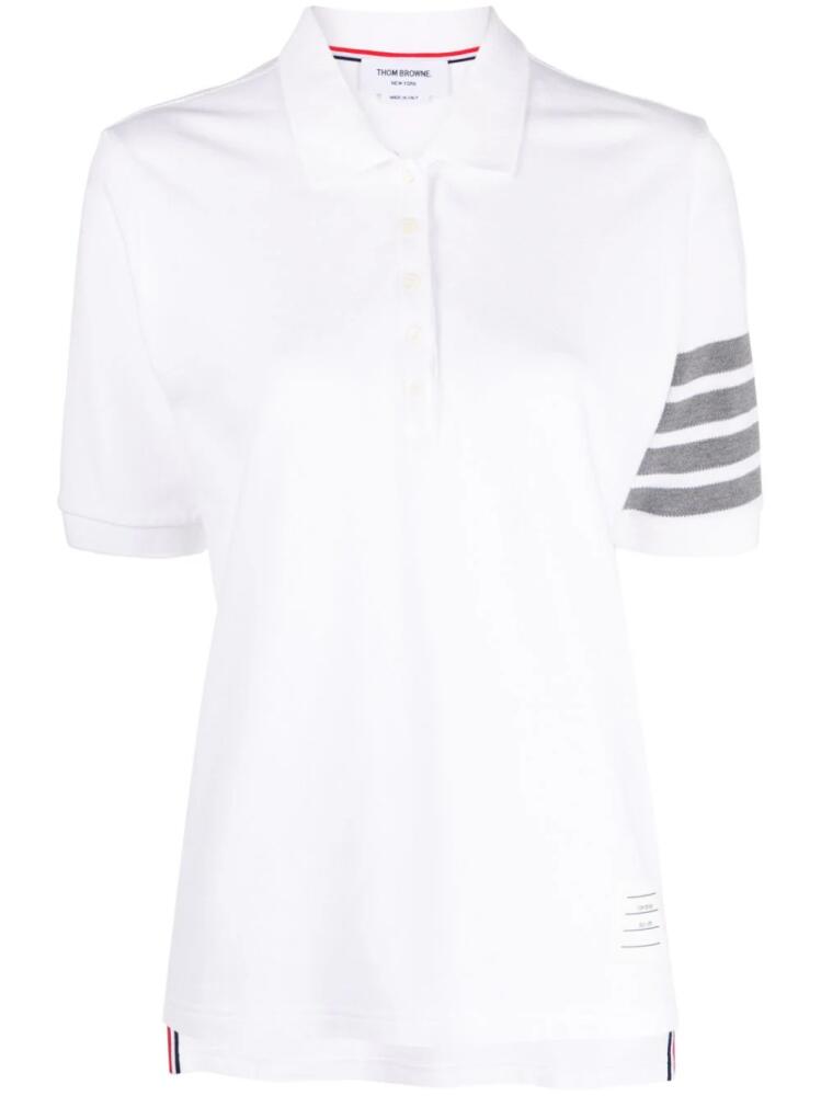 Thom Browne 4-Bar Stripe 2003-print polo shirt - White Cover