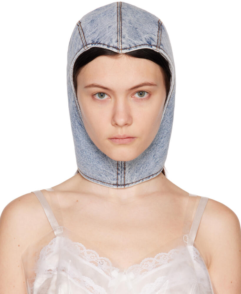 VAQUERA Blue Press-Stud Denim Hood Cover