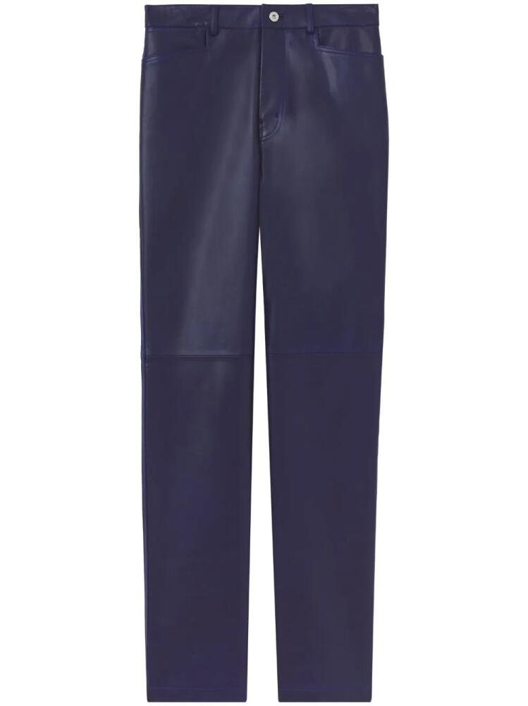 Proenza Schouler White Label leather straight-leg trousers - Blue Cover