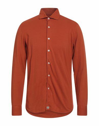 Sonrisa Man Shirt Rust Cotton, Elastane Cover