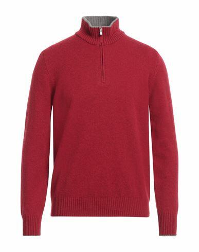 Gran Sasso Man Turtleneck Red Virgin Wool Cover