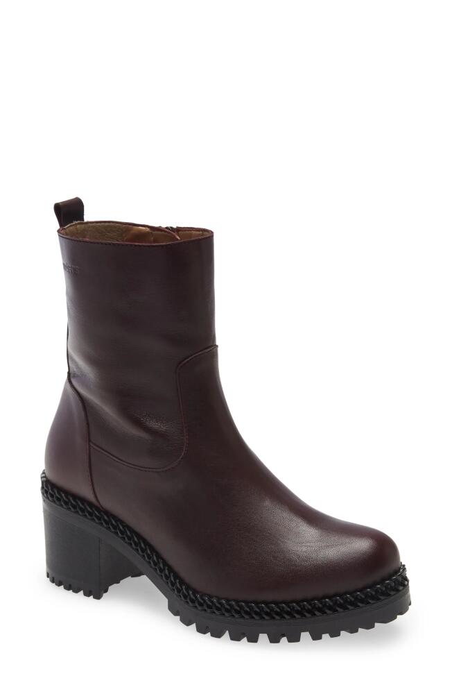 Wonders Waterproof Lug Sole Bootie in Vino Cover