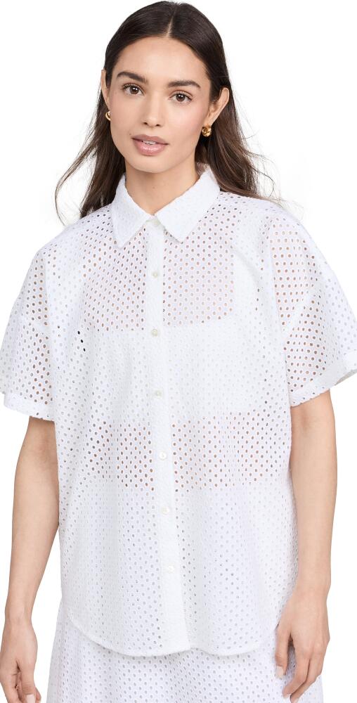 Wyeth Claire Eyelet Top White Cover