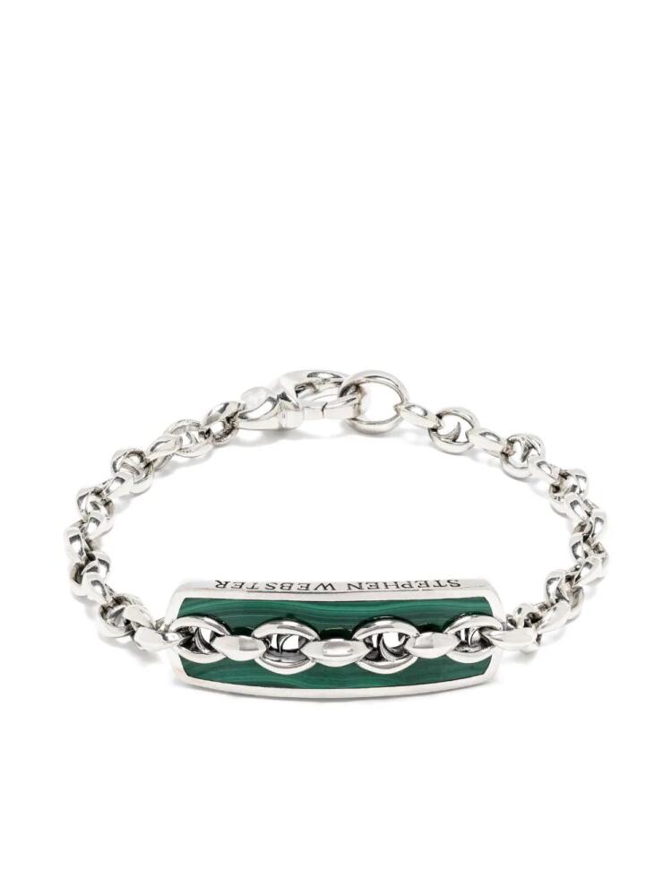 Stephen Webster sterling silver Thorn Addiction Inline Razer malachite bracelet Cover