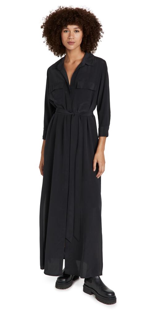 L'AGENCE Cameron Long Shirt Dress Black Cover