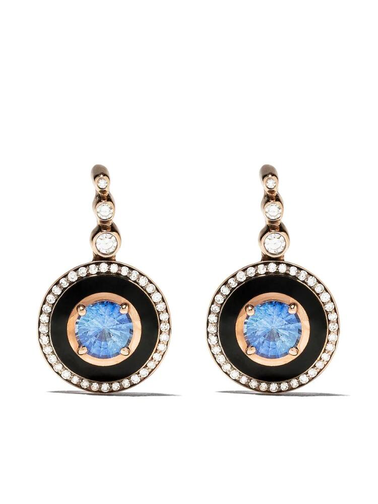 Selim Mouzannar 18kt rose gold diamond sapphire Mina earrings - Pink Cover