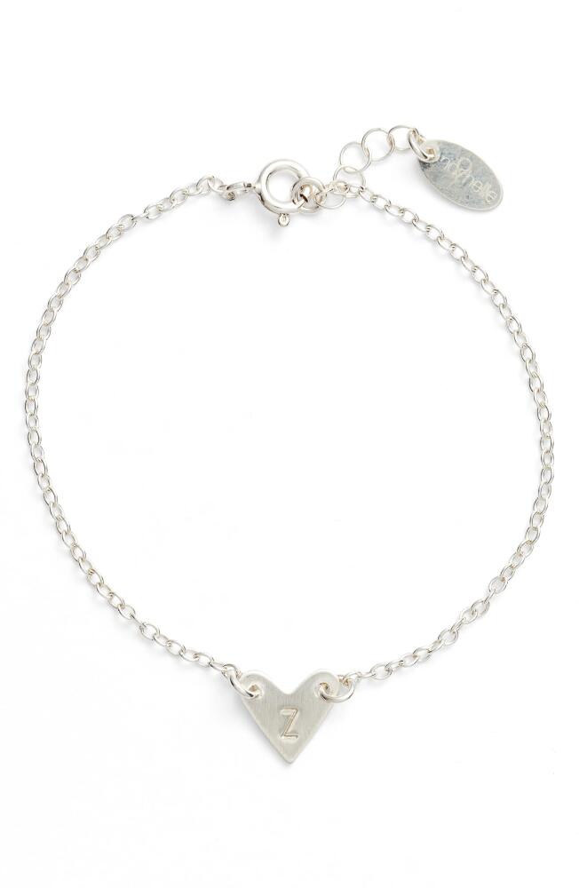 Nashelle Initial Heart Bracelet in Silver-Z Cover