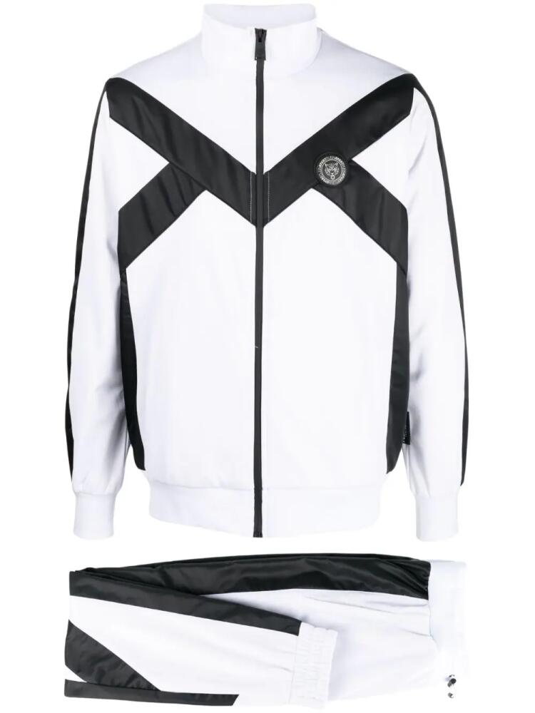 Plein Sport colour-block jogging tracksuit - White Cover