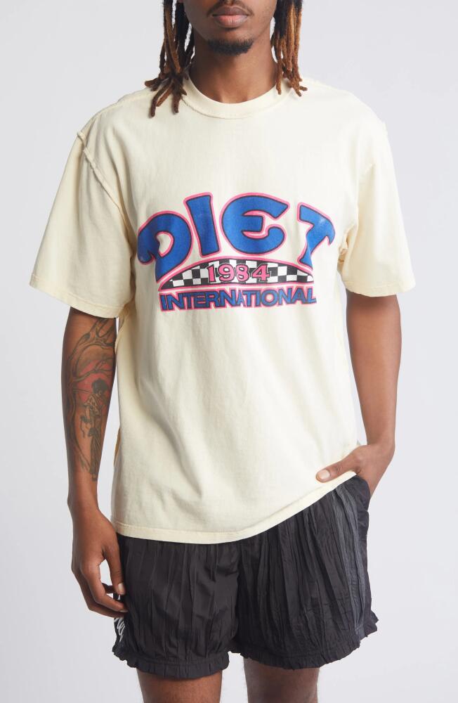 DIET STARTS MONDAY Diet International Graphic T-Shirt in Antique White Cover