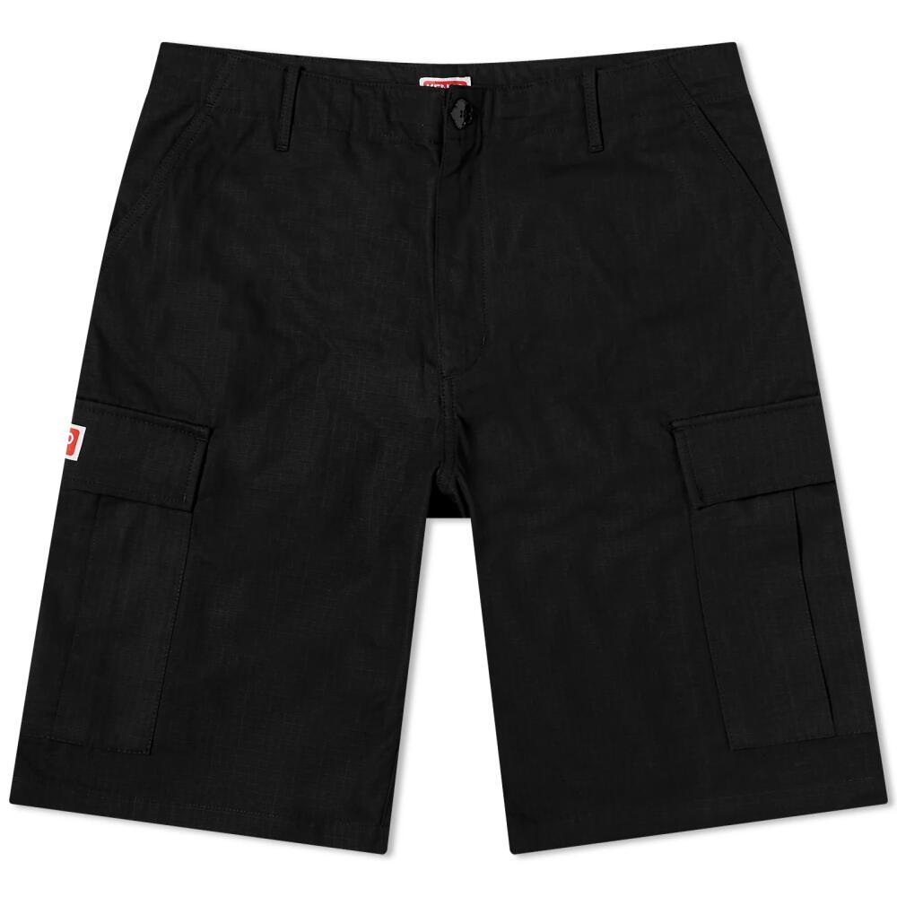 Kenzo Men's Cargo Workwear Shorts in Black Cover