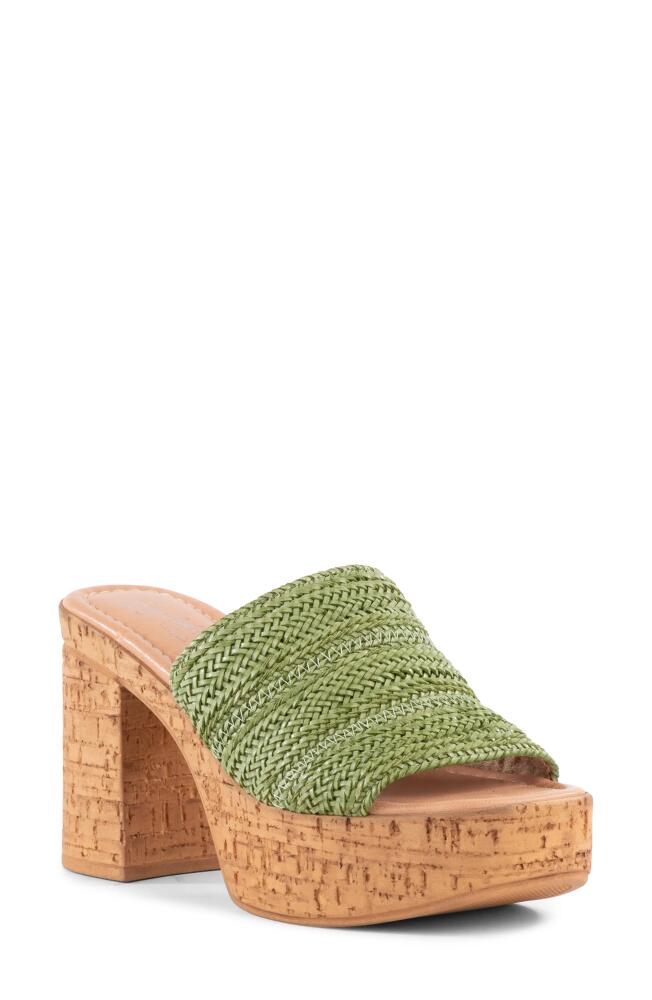 Seychelles Applause Platform Sandal in Green Cover