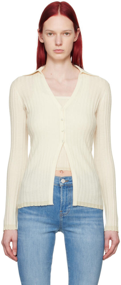 Guest in Residence Off-White Rib Cardigan Cover