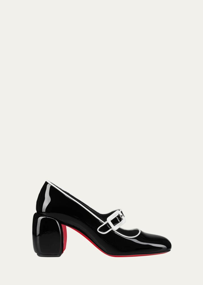 Christian Louboutin Minny Patent Mary Jane Red Sole Pumps Cover