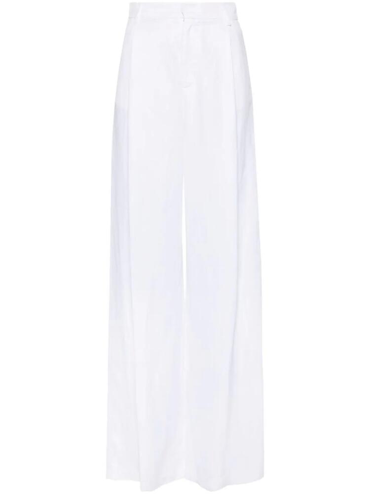 ERMANNO FIRENZE mid-rise palazzo trousers - White Cover