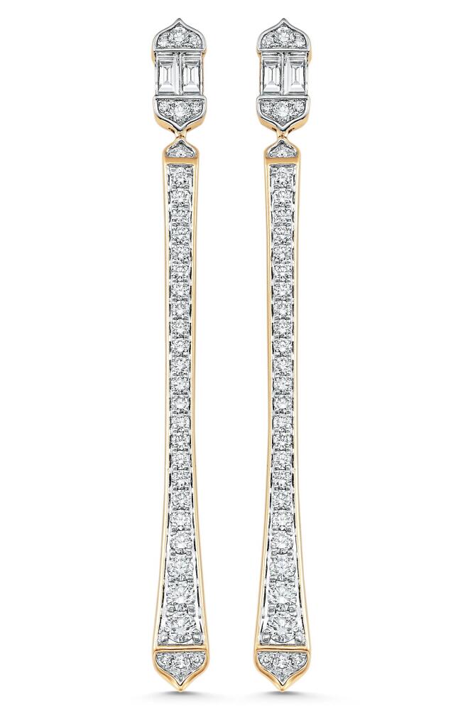 Sara Weinstock Unity Diamond Drop Earrings in Yellow Gold Cover