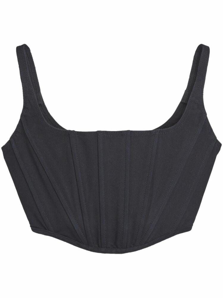 Marc Jacobs denim bustier top - Black Cover