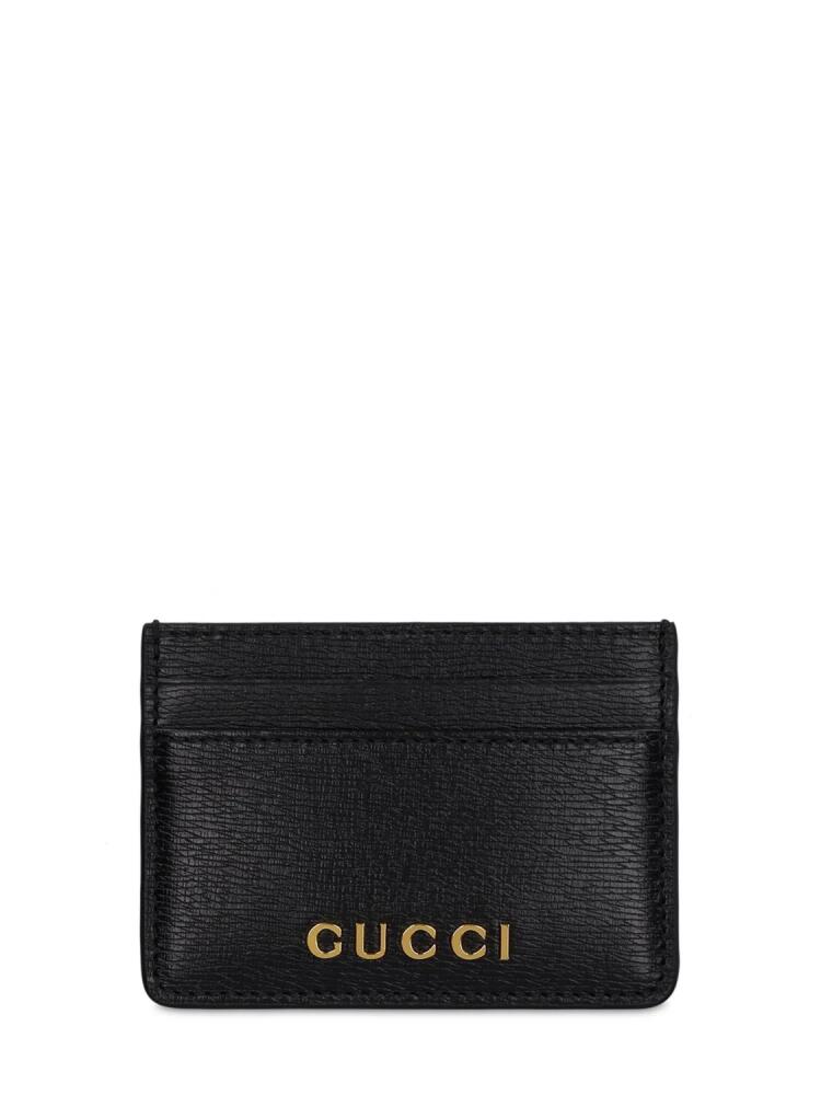 Gucci Script Leather Card Holder Cover