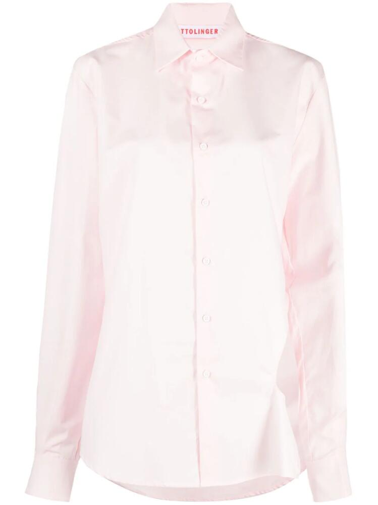 Ottolinger cut-out long-sleeve shirt - Pink Cover