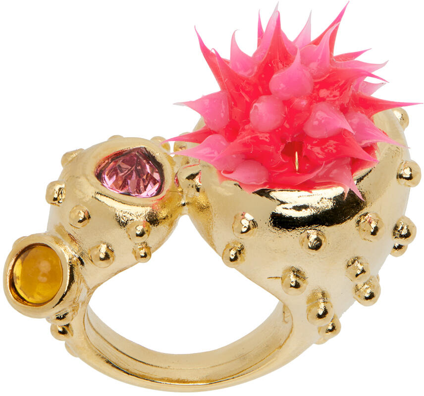 Collina Strada Gold & Pink Candy Pod Ring Cover