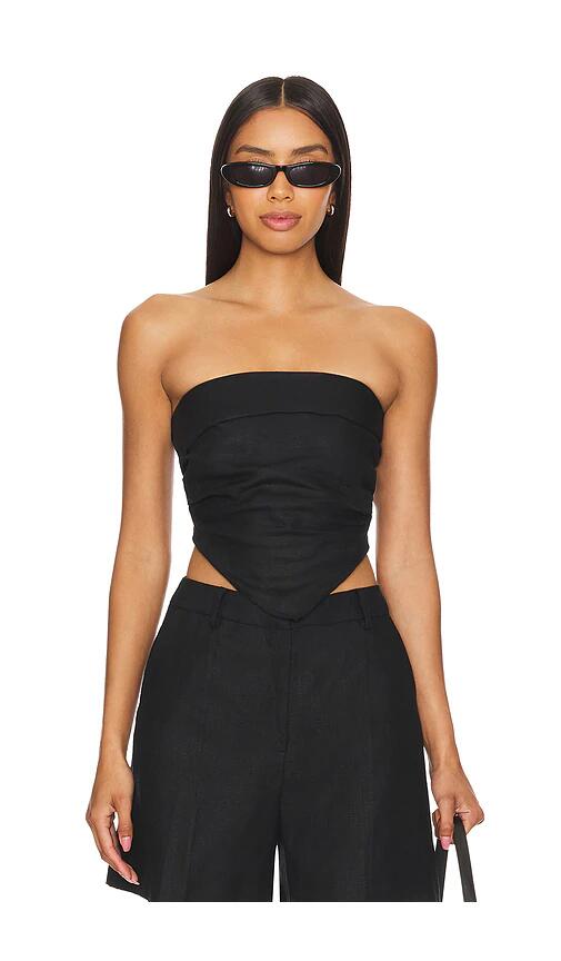 FAITHFULL THE BRAND Antibes Strapless Top in Black Cover