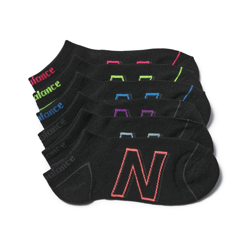 New Balance Neon No Show Socks 6 Pack | Women's | Black/Neon Multicolor Cover