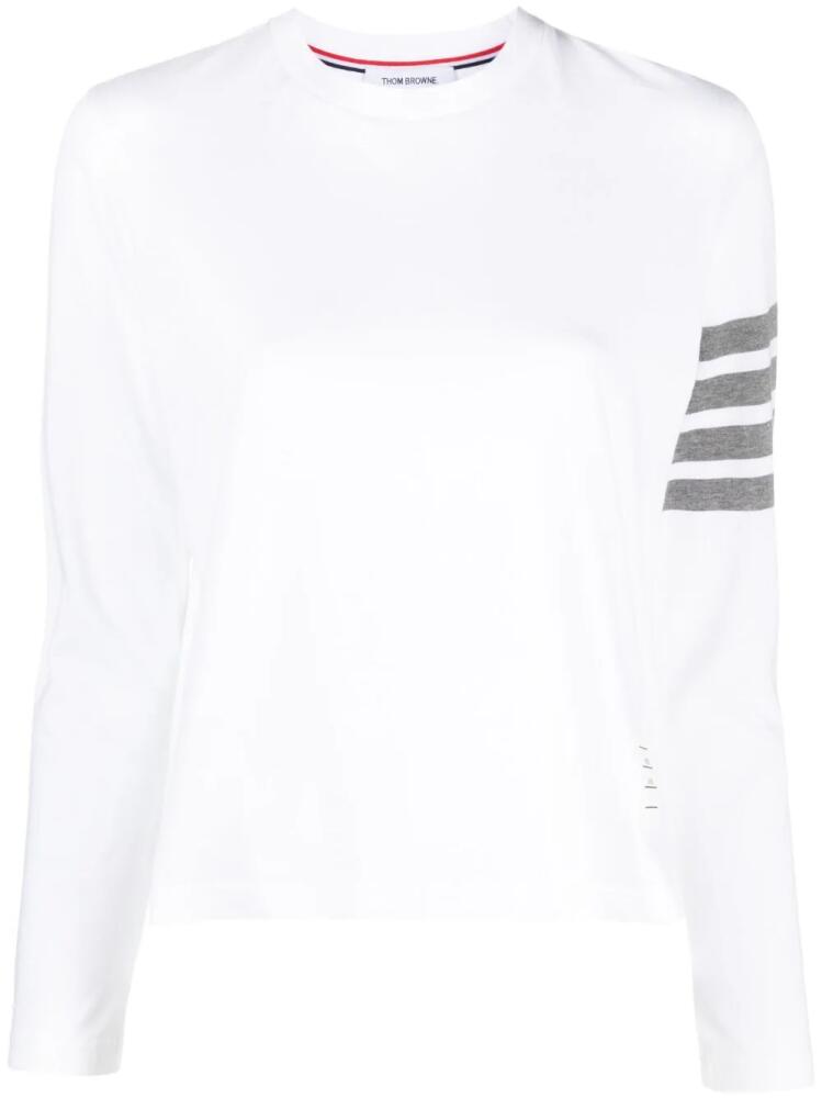 Thom Browne 4-Bar long-sleeve T-shirt - White Cover