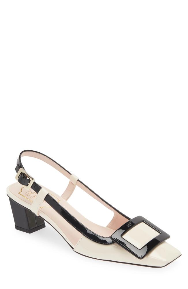 Roger Vivier Belle Vivier Buckle Slingback Pump in Cire/Nero Cover