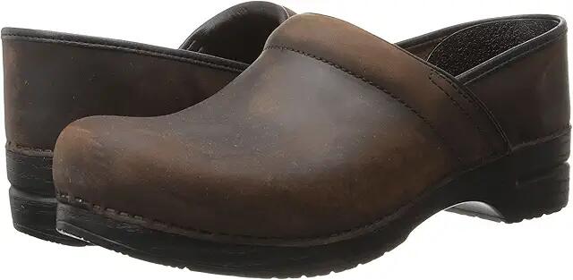 Dansko Professional (Antique Brown Oiled Leather) Men's Clog Shoes Cover