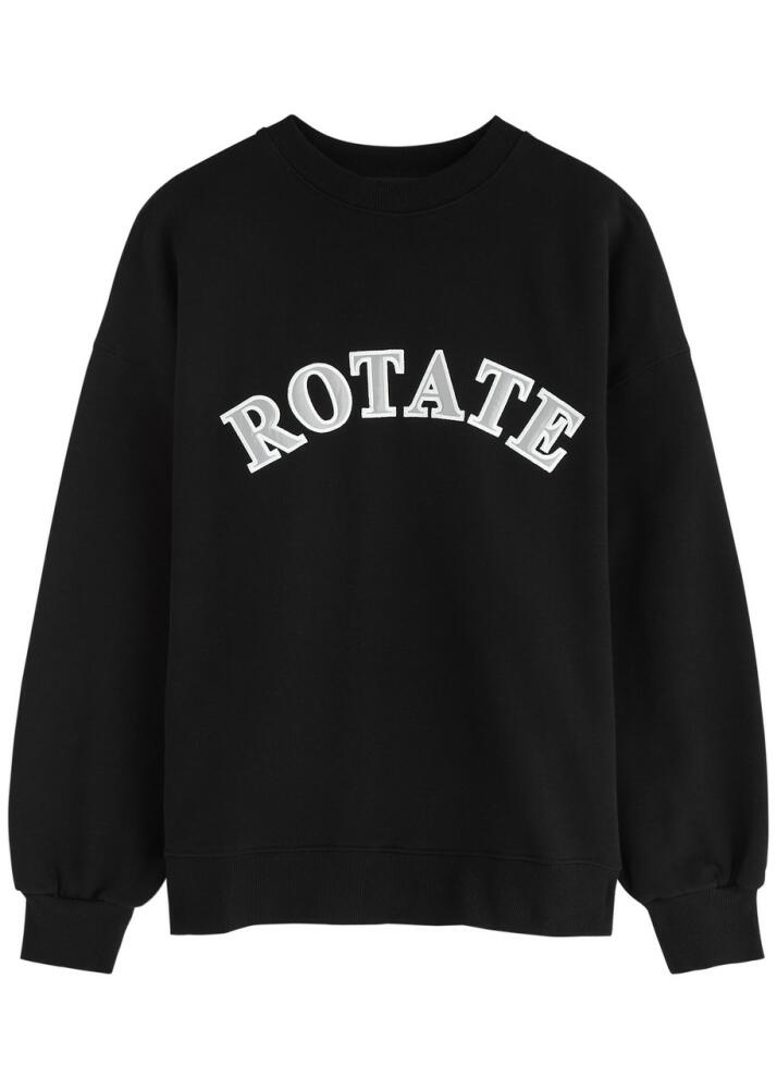 Rotate Sunday Logo-embroidered Cotton Sweatshirt - Black Cover