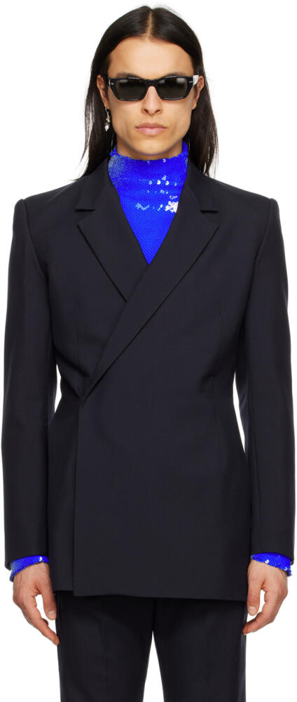 EGONlab SSENSE Exclusive Navy Egonic Blazer Cover