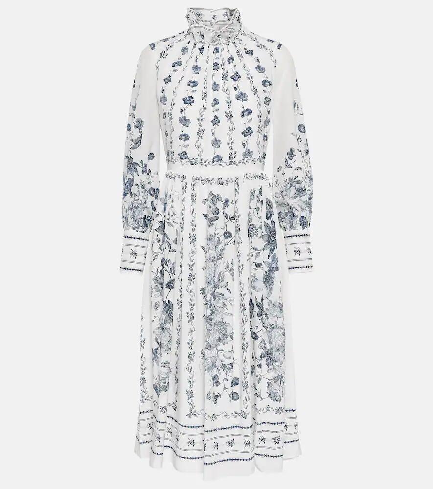 Erdem Printed crêpe de chine midi dress Cover