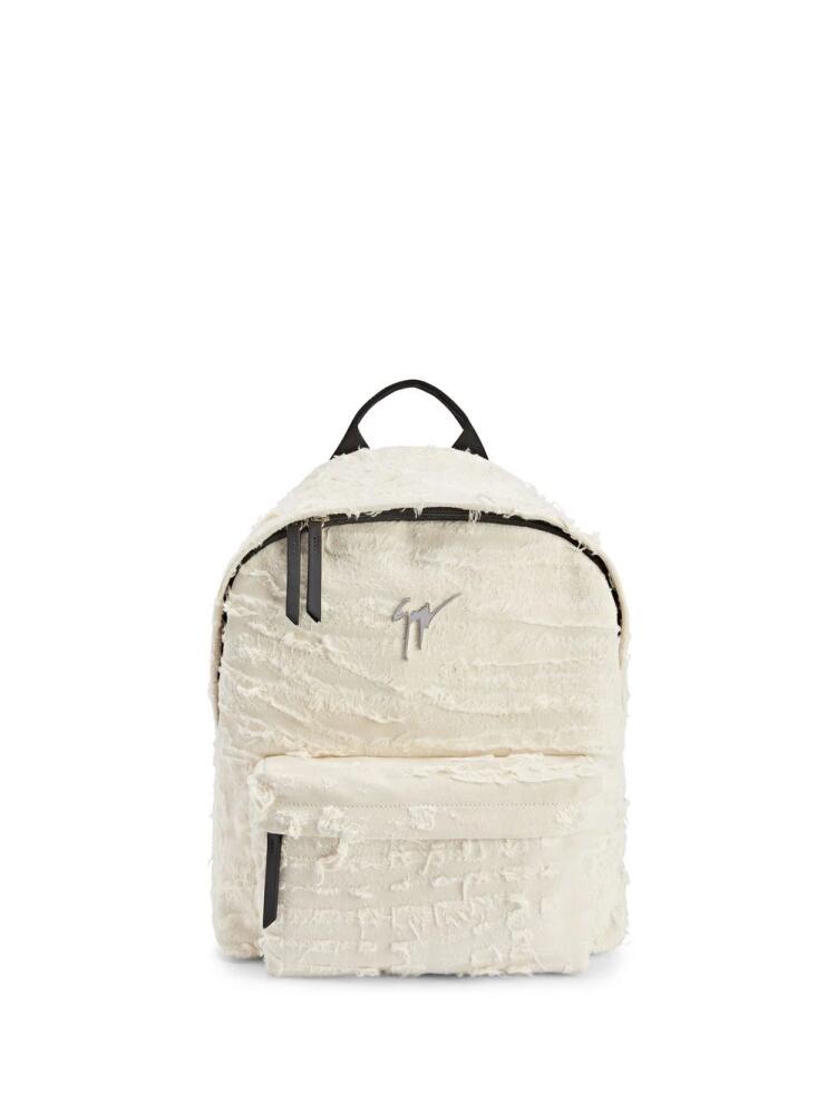 Giuseppe Zanotti Bud logo-plaque backpack - White Cover