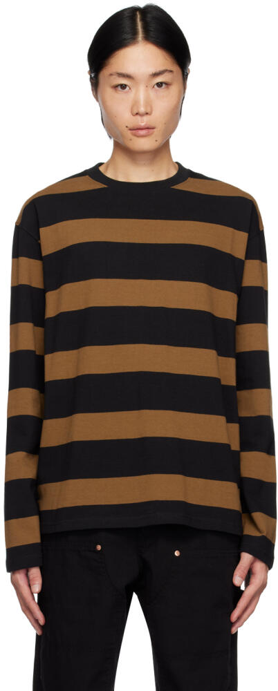 Uniform Bridge Brown & Black Naval Stripe Long Sleeve T-Shirt Cover