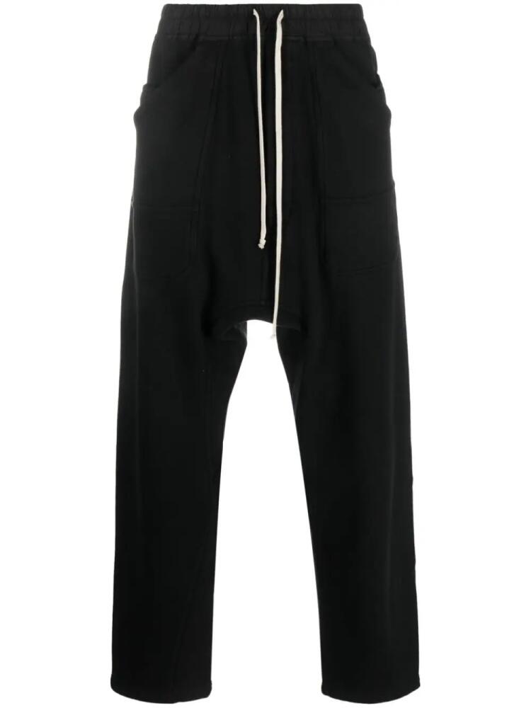 Rick Owens DRKSHDW organic-cotton drawstring-waist trousers - Black Cover