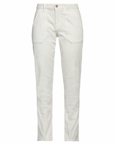 Ba & sh Woman Jeans Off white Cotton, Elastane Cover