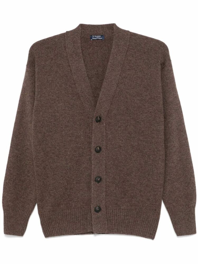 Barba virgin wool cardigan - Brown Cover