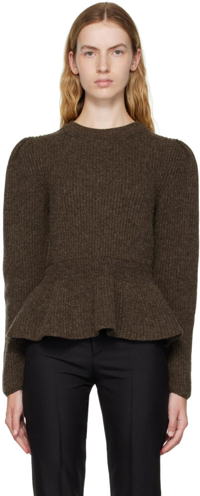 LEMAIRE Brown Peplum Sweater Cover