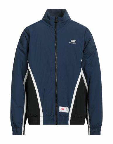 New Balance Man Jacket Navy blue Recycled polyamide Cover