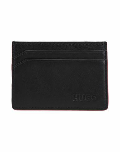 Hugo Man Document holder Black Leather Cover