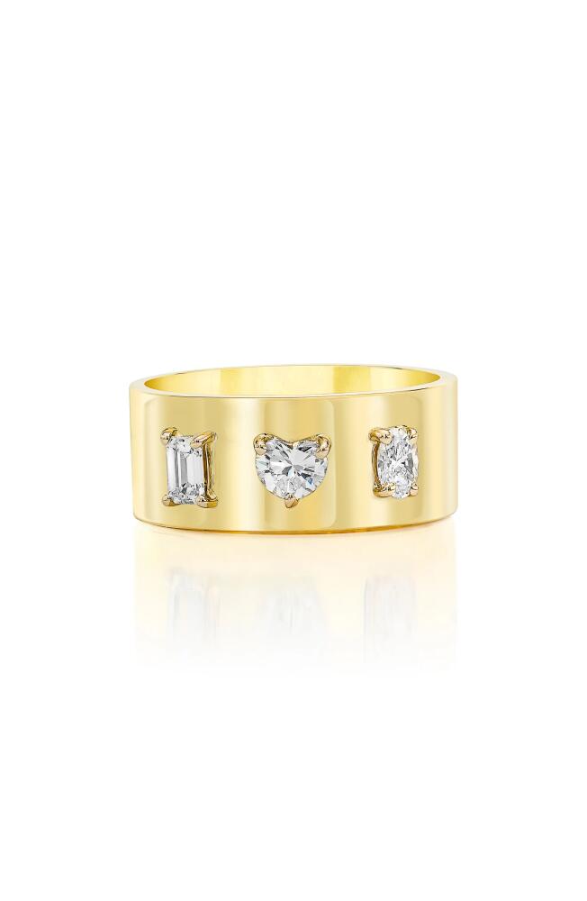 Mindi Mond Fancy Cut Diamond Cigar Band Ring in 18K Yg Cover