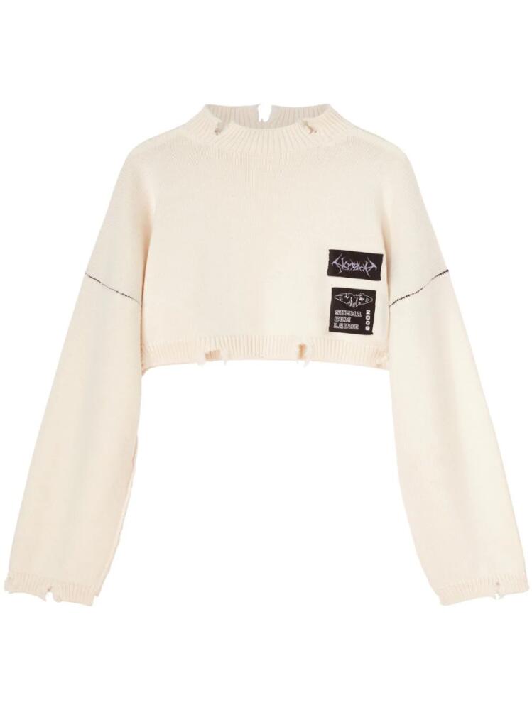 AMBUSH logo-patch cropped jumper - Neutrals Cover