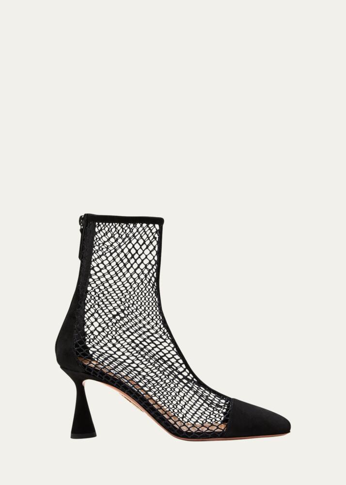 Aquazzura Amore Net Zip Ankle Booties Cover