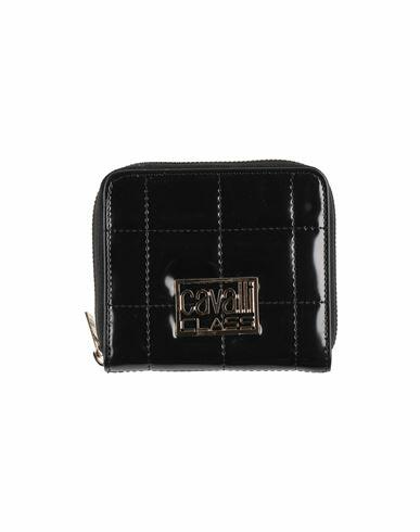 Cavalli Class Woman Wallet Black Polyurethane Cover