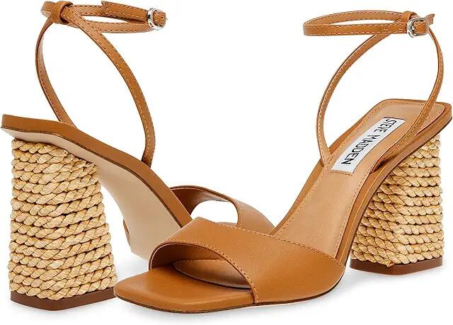 Steve Madden Rozlyn Heeled Sandal (Tan Leather) Women's Shoes Cover