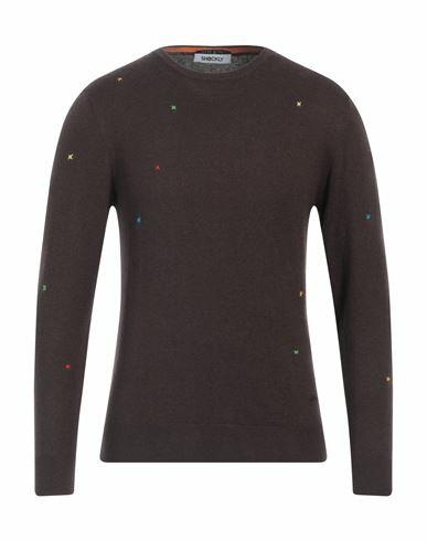 Shockly Man Sweater Dark brown Cotton, Cashmere Cover