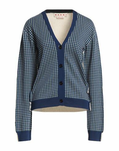 Marni Woman Cardigan Blue Virgin Wool, Polyamide Cover