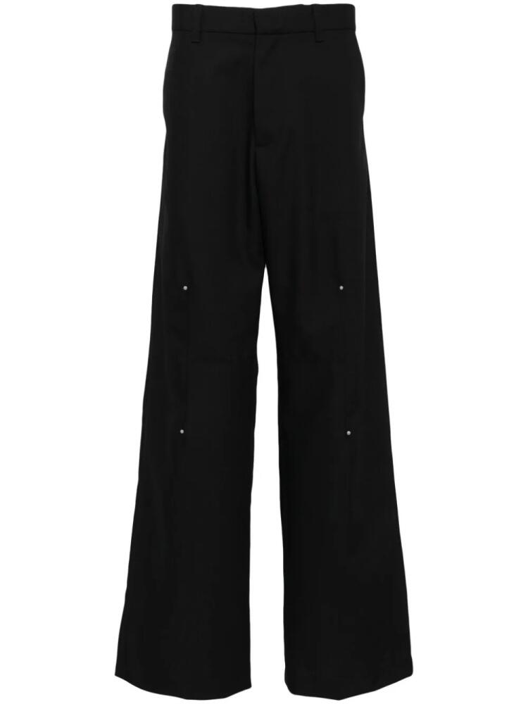 HELIOT EMIL metal-detail wide-leg trousers - Black Cover