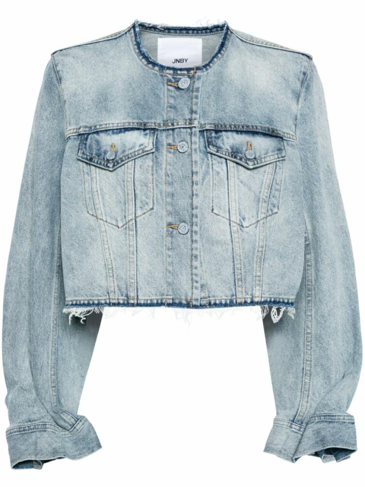 JNBY cropped collarless denim jacket - Blue Cover